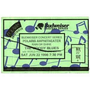 Vintage 1996 Moody Blues Concert Ticket Stub Columbus OH